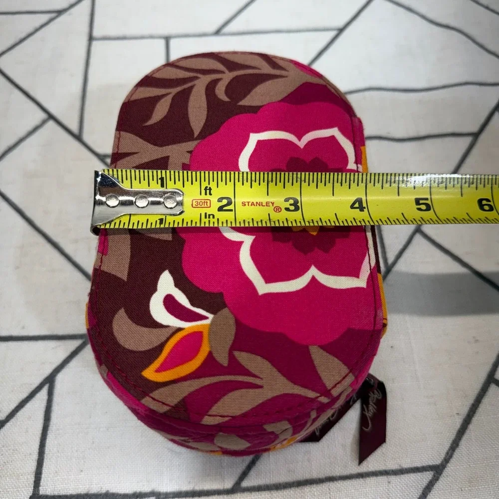 Vera Bradley Jewelry Organizer Small Plum Petals Floral Quilted Travel Case